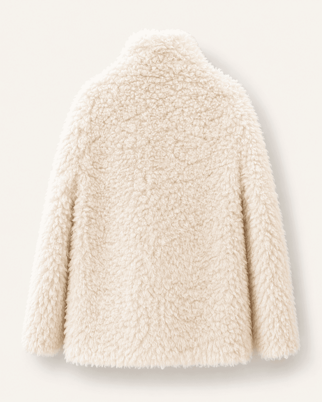 Teddy wool coat in cream, back